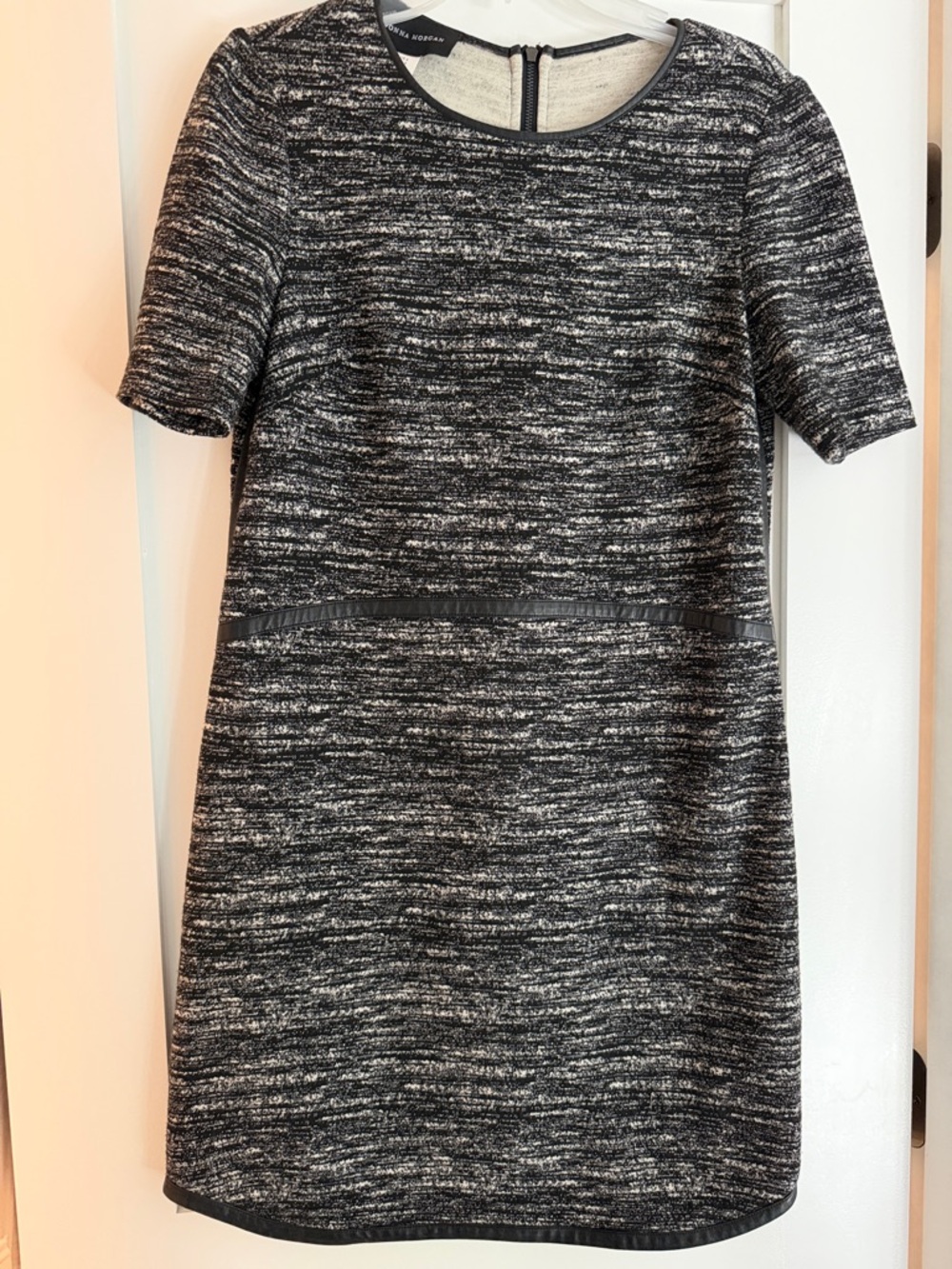 Classic Black and White Knit Shift Dress